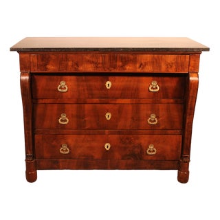 Early 19 Century French Chest of Drawers in Walnut For Sale