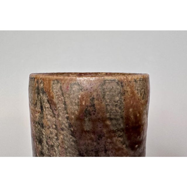 1960s Cylindric Studio Ceramic Art Vase from Elmar & Elke Kubicek, Germany, 1960s For Sale - Image 5 of 14