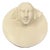 1930s Art Deco Japanese Ceramic Vanity Powder Box With Stylized Female Bust Handle For Sale