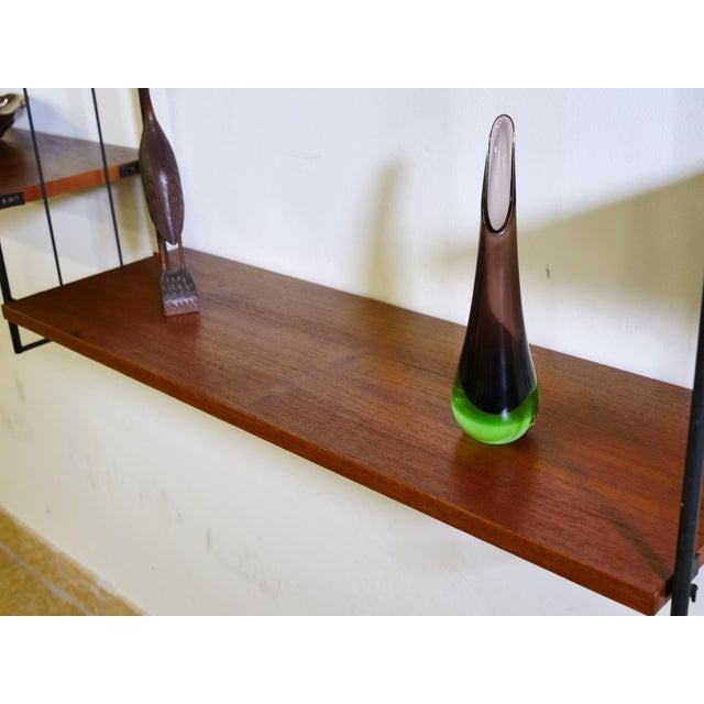 Mid-Century Modular String Shelving Unit in Teak, 1960s, Set of 12 For Sale - Image 12 of 18