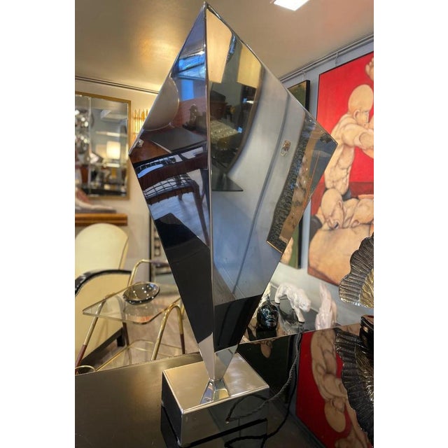 Table Lamp by Giovanni Banci in Aluminum and Opaline Glass, 1970s For Sale - Image 10 of 13