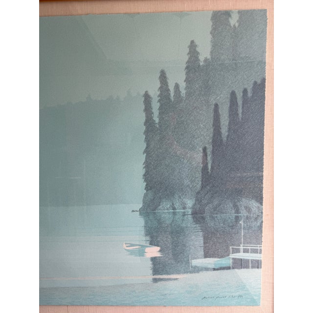 Mid-Century Modern Russell Chatham "Spring Morning" 1988 Artist Proof Signed Lithograph ~ Framed & Matted Art For Sale - Image 3 of 18