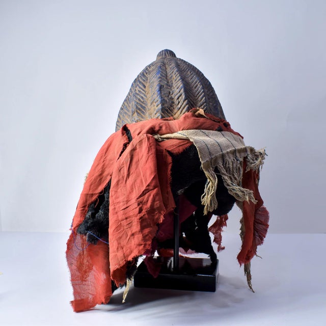 Early 20th Century Yoruba Egungan Mask with Fabric Nigeria For Sale In Denver - Image 6 of 17