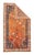 Antique hand-knotted Persian Qashqai rug with an elongated diamond medallion set within an orange field containing...