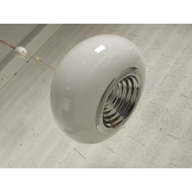 Flos Black & White Ceiling Lamp by Fratelli Castiglioni for Flos, 1970s For Sale - Image 4 of 15