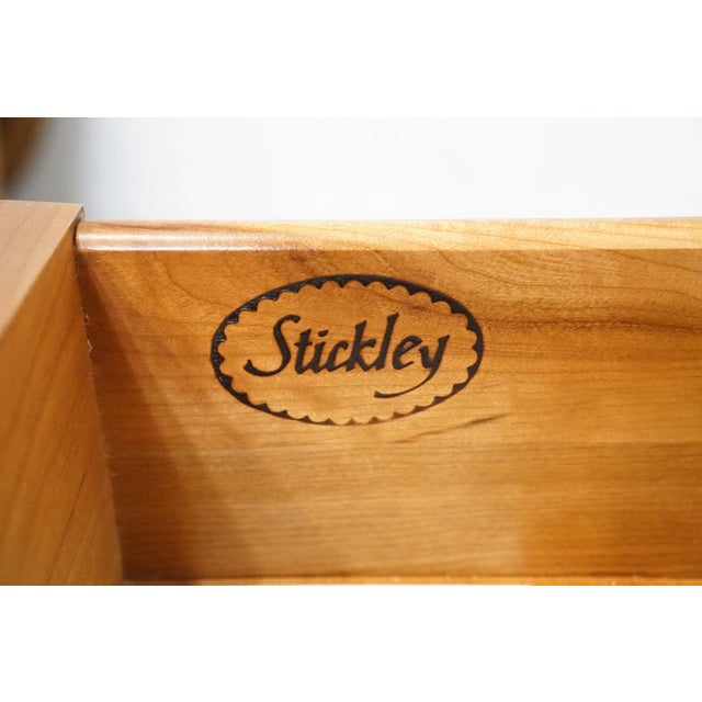 Brown Stickley Furniture Solid Cherry Early American Traditional Style 70" Triple Dresser 3577 For Sale - Image 8 of 14