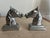 1980s Miniature Equestrian Silver Bookends - a Pair For Sale - Image 4 of 5