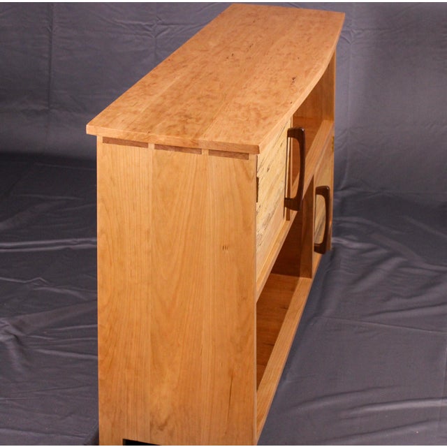 Cherry and Spalted Maple Contemporary Sideboard/Credenza For Sale - Image 9 of 13