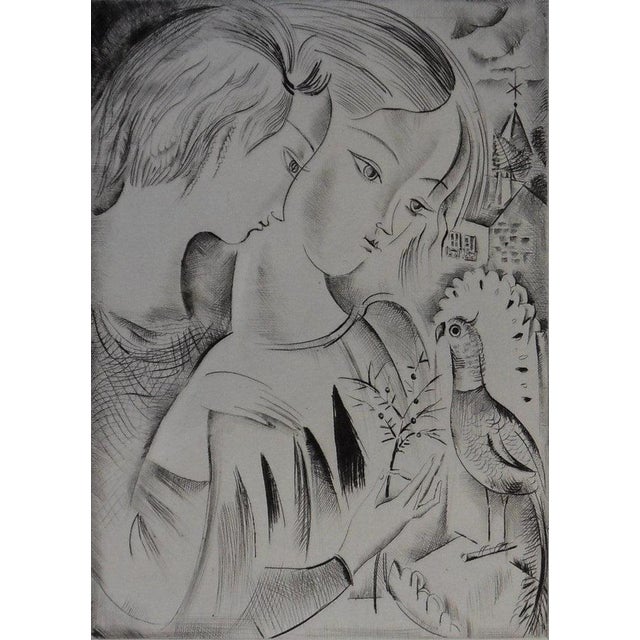 Mily Possoz, Les enfants et le perroquet, Etching For Sale - Image 8 of 8