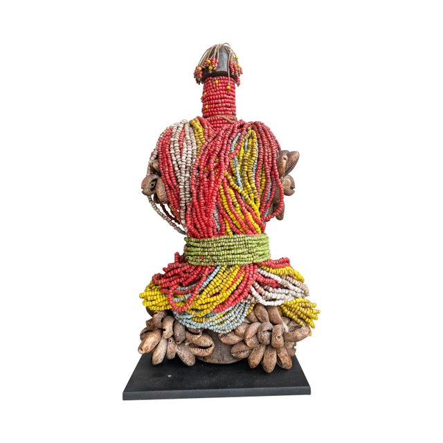 Figurative African Fali Glass Beaded Figures-A Pair For Sale - Image 3 of 5