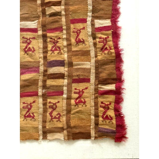 Textile Framed Finely Woven Pre-Columbian Pictorial Textile Chimu Musuem Quality For Sale - Image 7 of 14