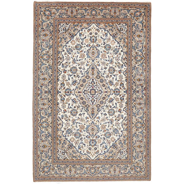 Hand-knotted Kashan Oriental Rug | Knot density: approx. 200,000/m² | Material: 100% virgin wool, warp: 100% cotton |...