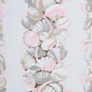 Schumacher Bedolina Chintz Fabric in Pink & Natural