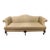 Vintage Chippendale Camelback Sofa in Cream Damask With Ball & Claw Feet For Sale