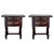 Brown Early 20th Century Pair of Spanish Nightstands with Two Drawers and Iron Hardware For Sale - Image 8 of 18