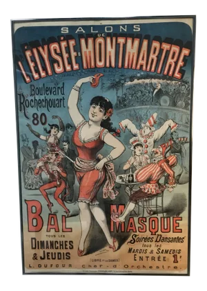 Large 19th Century French Cabaret Poster