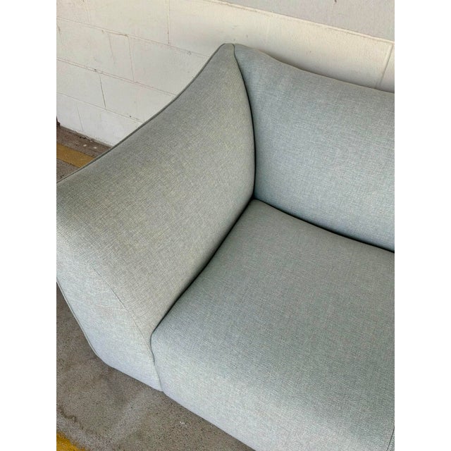 Norwalk Modern Light Gray Linen Snuggy Sofa For Sale In Atlanta - Image 6 of 6