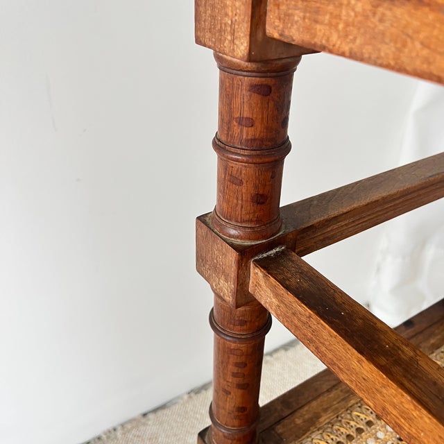 Antique Louis XIII Bench in Turned Wood and Cane, 1890s For Sale - Image 13 of 18