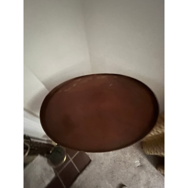 Mersman 1940s Federal Revival Mahogany Lyre Base Side Table by Mersman - Model 6651 For Sale - Image 4 of 8