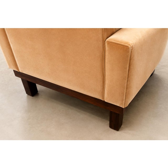 Brazilian Modern Armchair in Rosewood and Honey-Camel Mohair, 1960s For Sale - Image 11 of 16