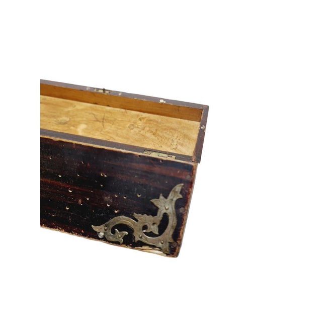 Wood Art Nouveau Oriental Box with Marquetry, 1900s For Sale - Image 7 of 18