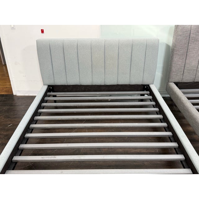 Textile Queen Size Room & Board Hartley Bed Frame For Sale - Image 7 of 12