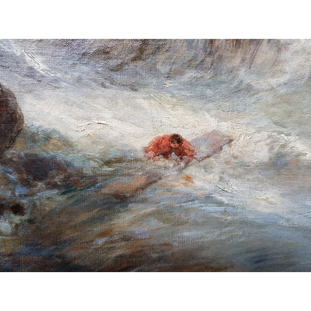 French School - 1874 - Shipwreck - Seascape - Romantism - Oil on Canvas - Monogrammed For Sale - Image 10 of 12