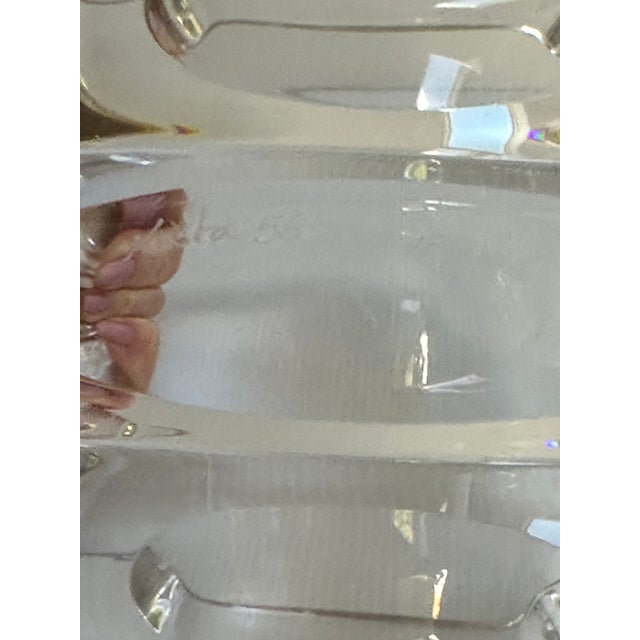 Goran Warf for Kosta Boda--Sculptural Swedish Art Glass Rimmed Bowl For Sale - Image 10 of 18