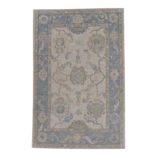 Turkish Oushak Rug 4'1" x 6'2" For Sale
