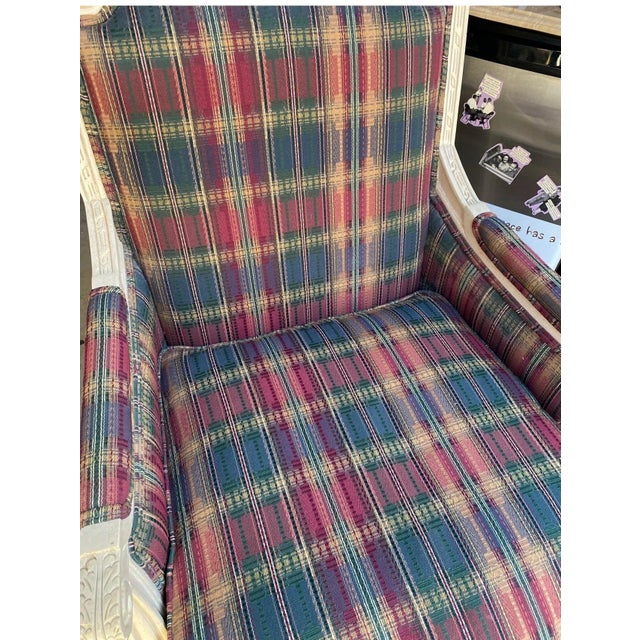 Wood Rustic Style Vintage Highland House Blue and Red Wooden Chair For Sale - Image 7 of 7