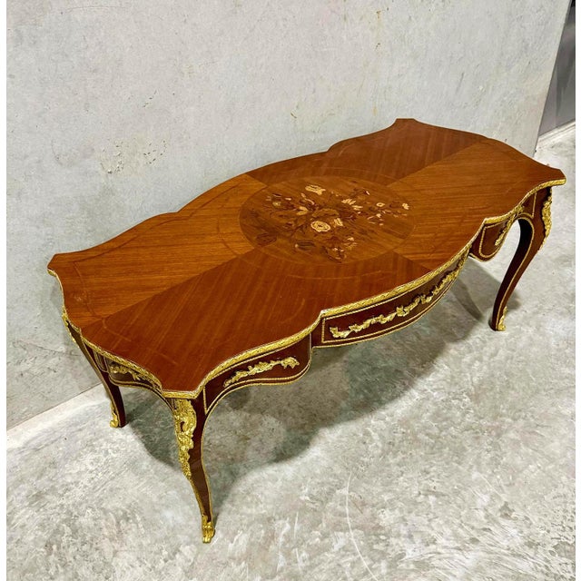 2020s Copper Bronze Coffee Table Rococo Style For Sale - Image 5 of 7