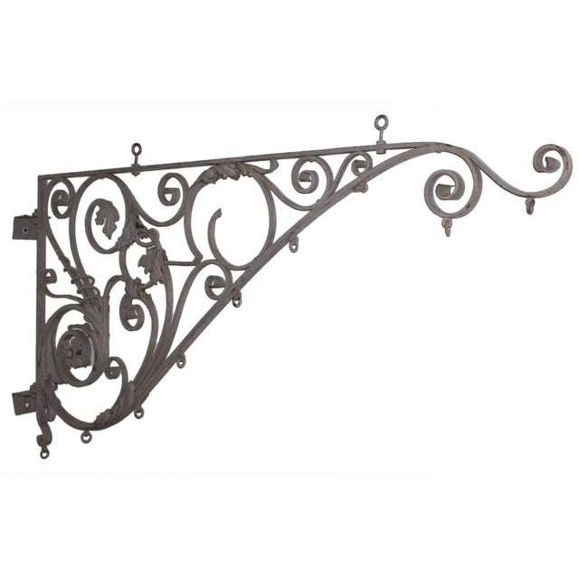 19th Century Wrought Iron Sign Bracket For Sale - Image 9 of 9