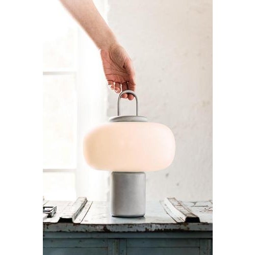 Nox Wireless Table Lamp in Opaline Glass & Aluminum from Alfredo Häberli For Sale - Image 13 of 18