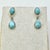 Rustic 1970s Vintage Southwestern Boho Chic Blue Larimar & Sterling Drop Dangle Earrings - A Pair. For Sale - Image 3 of 11