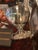 Metal Vintage Webster Wilcox Silver Plate Punch Bowl Set, 16-Piece Grapevine Pattern, Large Bowl + 15 Cups [Gg] For Sale - Image 7 of 10