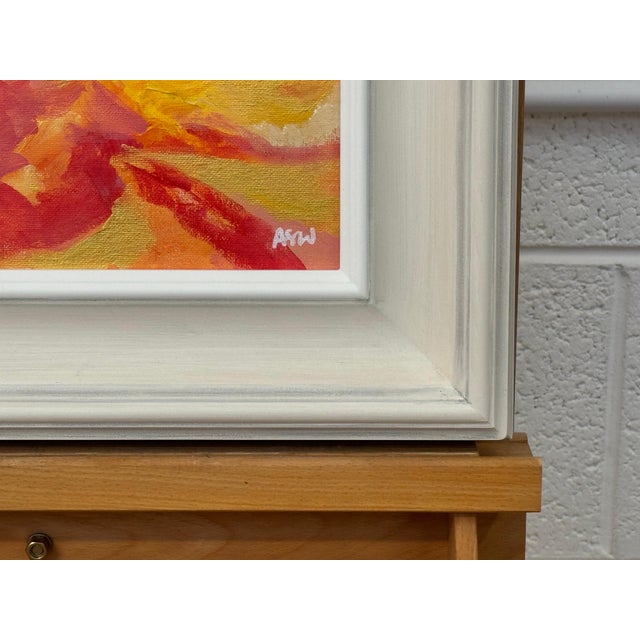 Angela Wakefield Abstract Expressionism using Red, Orange, Yellow & Gold by Contemporary Artist 2025 For Sale - Image 4 of 12