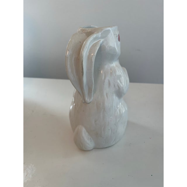 Ceramic 1970s Italian Faience Rabbit-Form Pitcher For Sale - Image 7 of 8