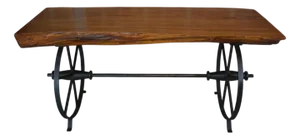 Wooden and Metal Coffee Table, 1950s