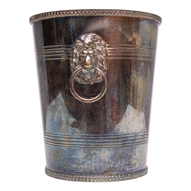 Epns Silver Plated Lions Head Wine Cooler, 1950s For Sale