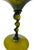 Glass Vintage 1960s Large Italian Empoli Olive Green Glass Circus Tent Lidded Compote For Sale - Image 7 of 13