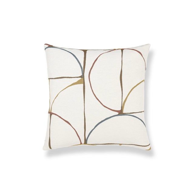 Contemporary The House Of Scalamandré Aerial Square Pillow In Haystack For Sale - Image 3 of 3