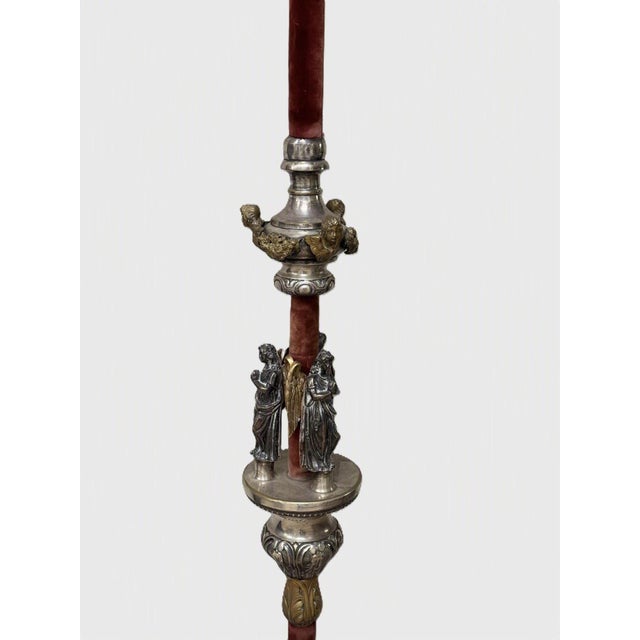 Metal Monumental Reimagined Ecclesiastical Standard Incorporating an 18th Century Austrian Processional Finial For Sale - Image 7 of 13