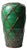 Japanese Green Ceramic Vase with Awaji Yaki Bamboo Lacing, 1920s For Sale