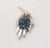 1960s Vintage 1960s Signed Crown Trifari Rhodium Plated Faux-Sapphire Brooch For Sale - Image 5 of 6