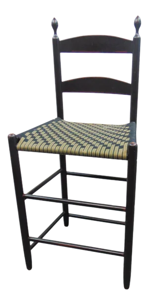 Shaker Style Black Painted Bar Stool
