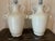 Ceramic Large Cream White Crackle‑Glaze Urn Lamps With Scroll Handles – 30” - A Pair For Sale - Image 7 of 8