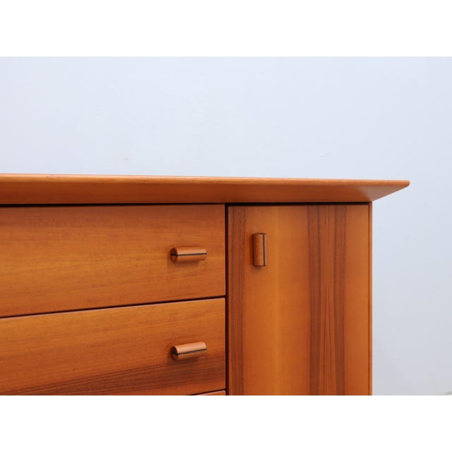 Brown Modernist Brutalist Italian Geometric Sideboard, 1970s For Sale - Image 8 of 18