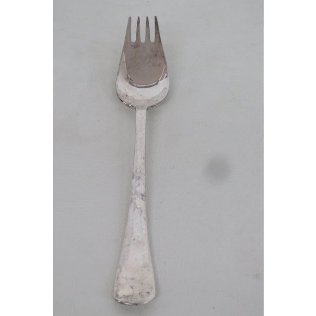 English Epns Sheffield England El Silver Plated Party Sporks With Serrated Edge 5005b For Sale - Image 3 of 13