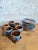 Art Deco Vallauris Coffee Service with Cobalt Blue Flamed Glaze, 1950s, Set of 15 For Sale - Image 11 of 18