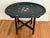 Early 20th Century Victorian Papier Mâché Black & Gold Tea Tray on Stand For Sale - Image 5 of 9